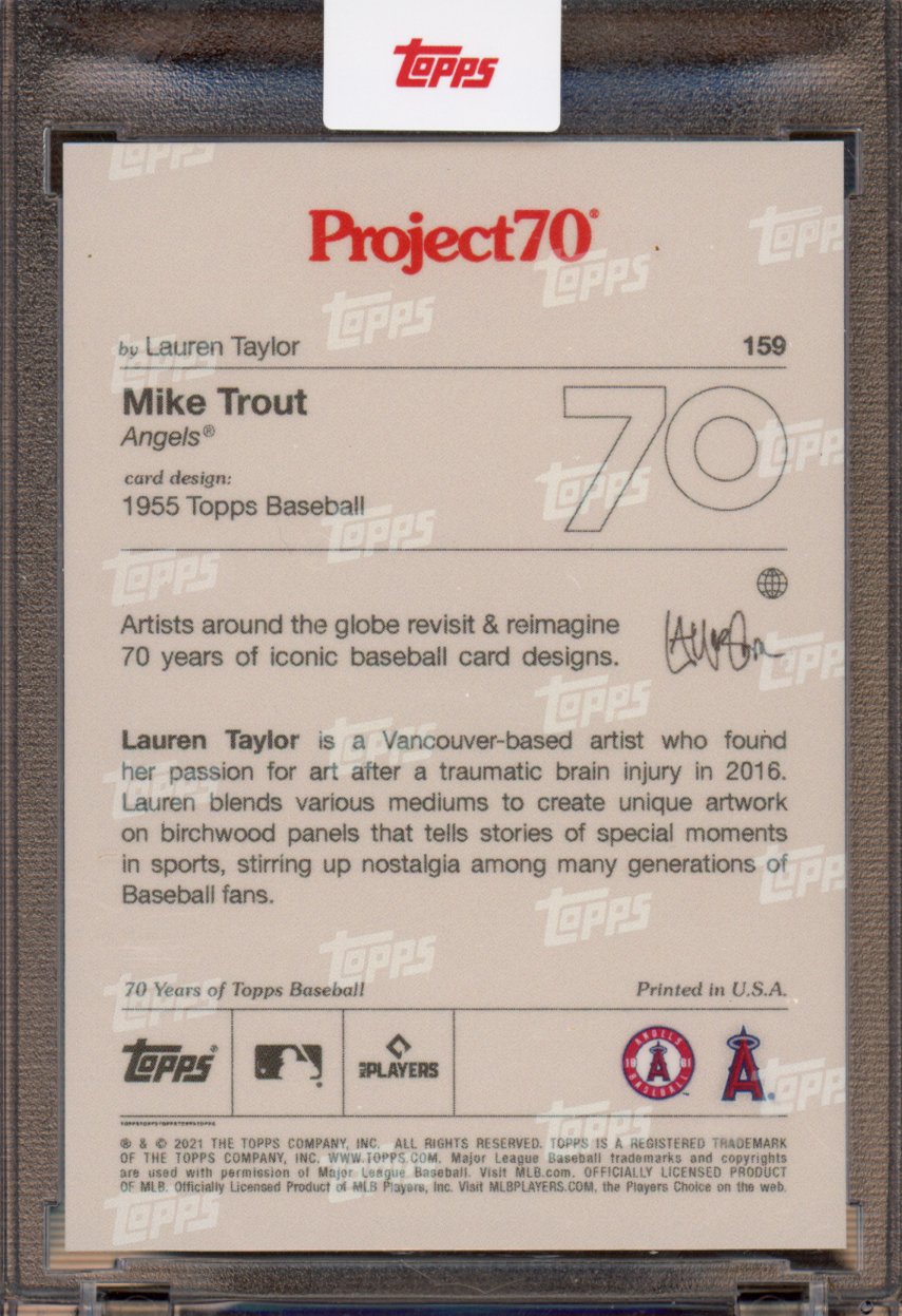 2021 Topps Project 70 Mike Trout Lauren Taylor 159