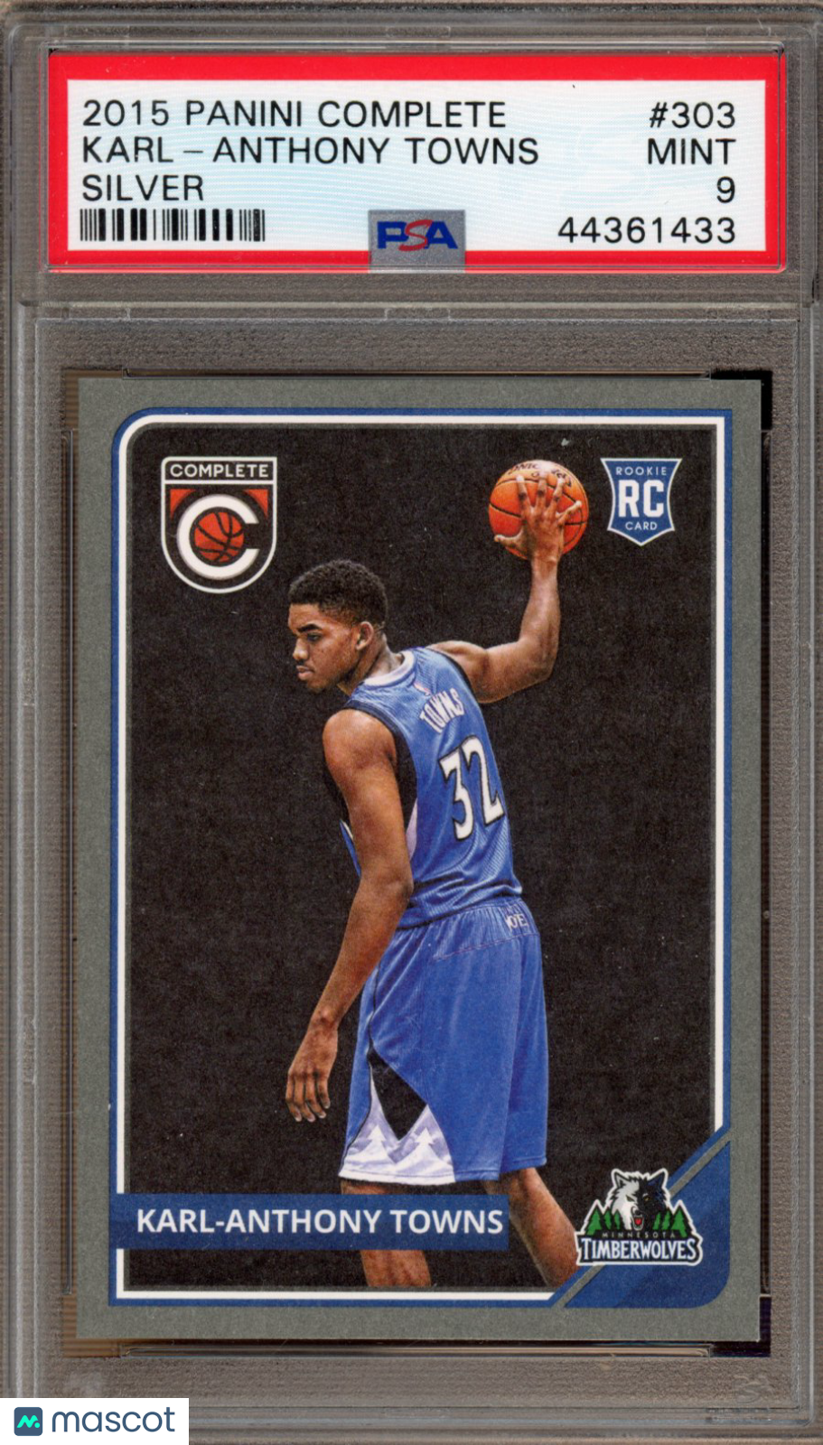 2015 Panini Complete Karl-Anthony Towns Rookie Silver PSA 9 RC