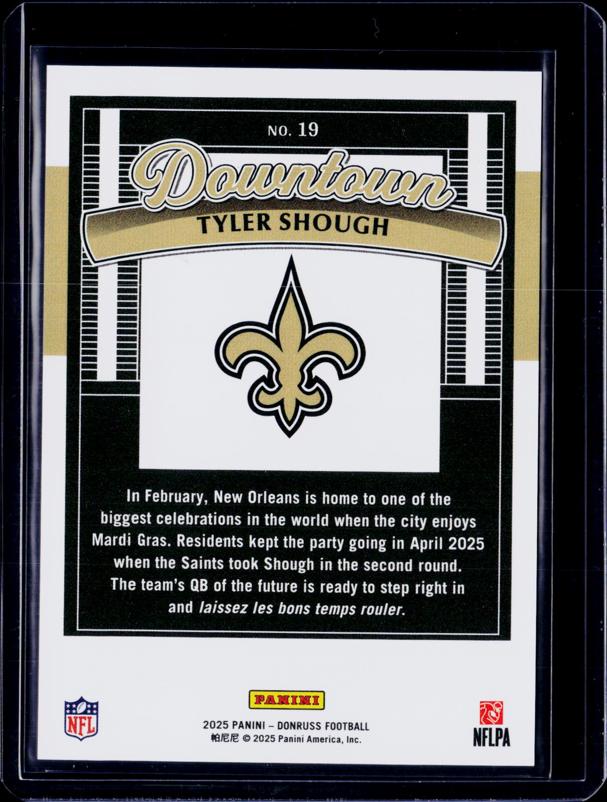 2025 Donruss Tyler Shough Downtown