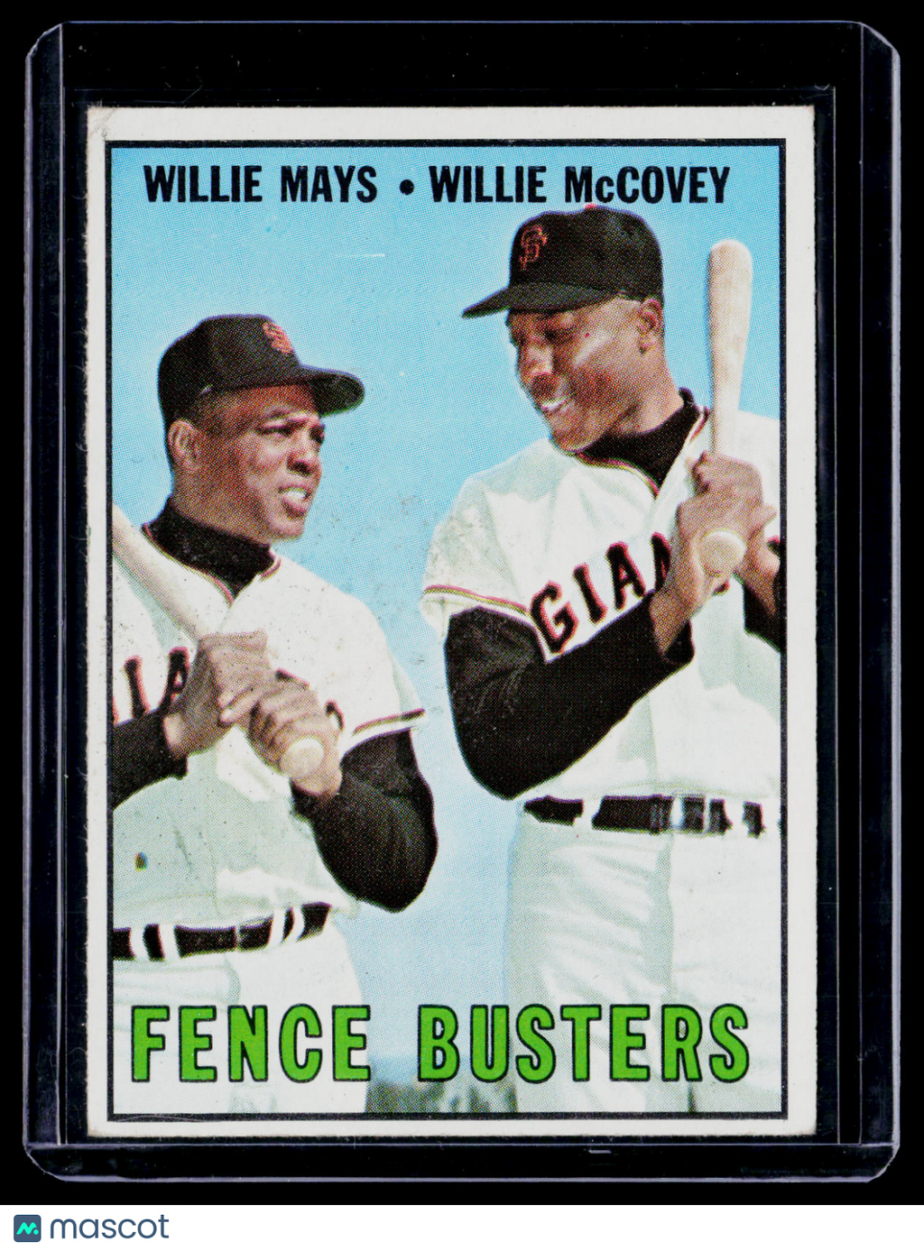 1967 Topps Fence Busters Willie Mays Willie McCovey 423 Poor Condition