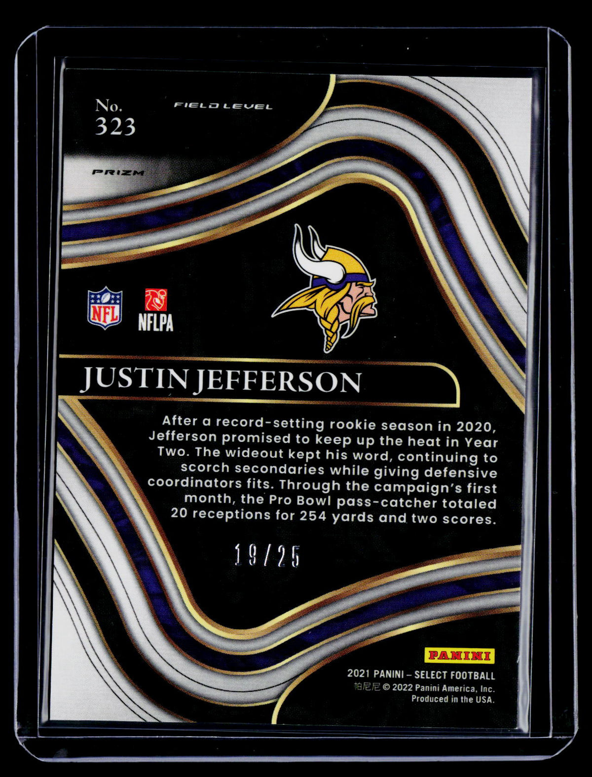 2021 Select Justin Jefferson Tie Dye Field Level 19/25