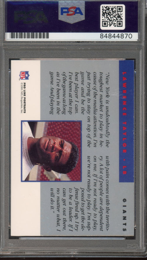 1991 Pro Set Lawrence Taylor PSA/DNA Authentic Auto