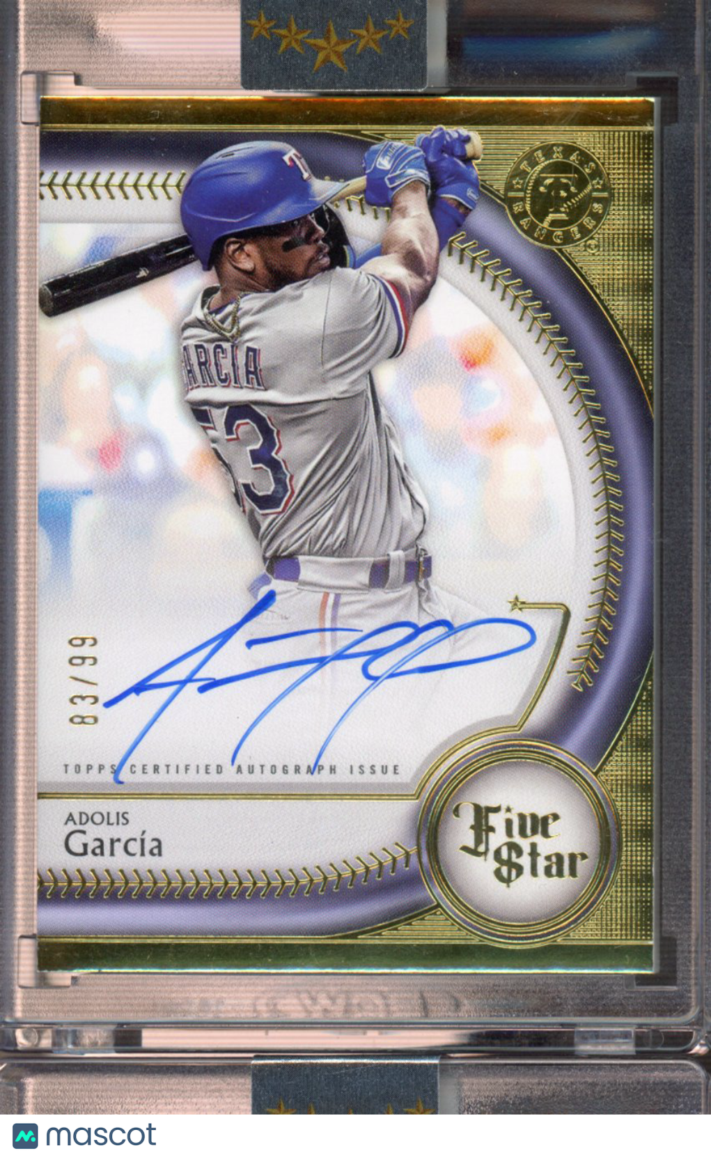 2024 Topps Five star adolis Garcia Gold Auto /99