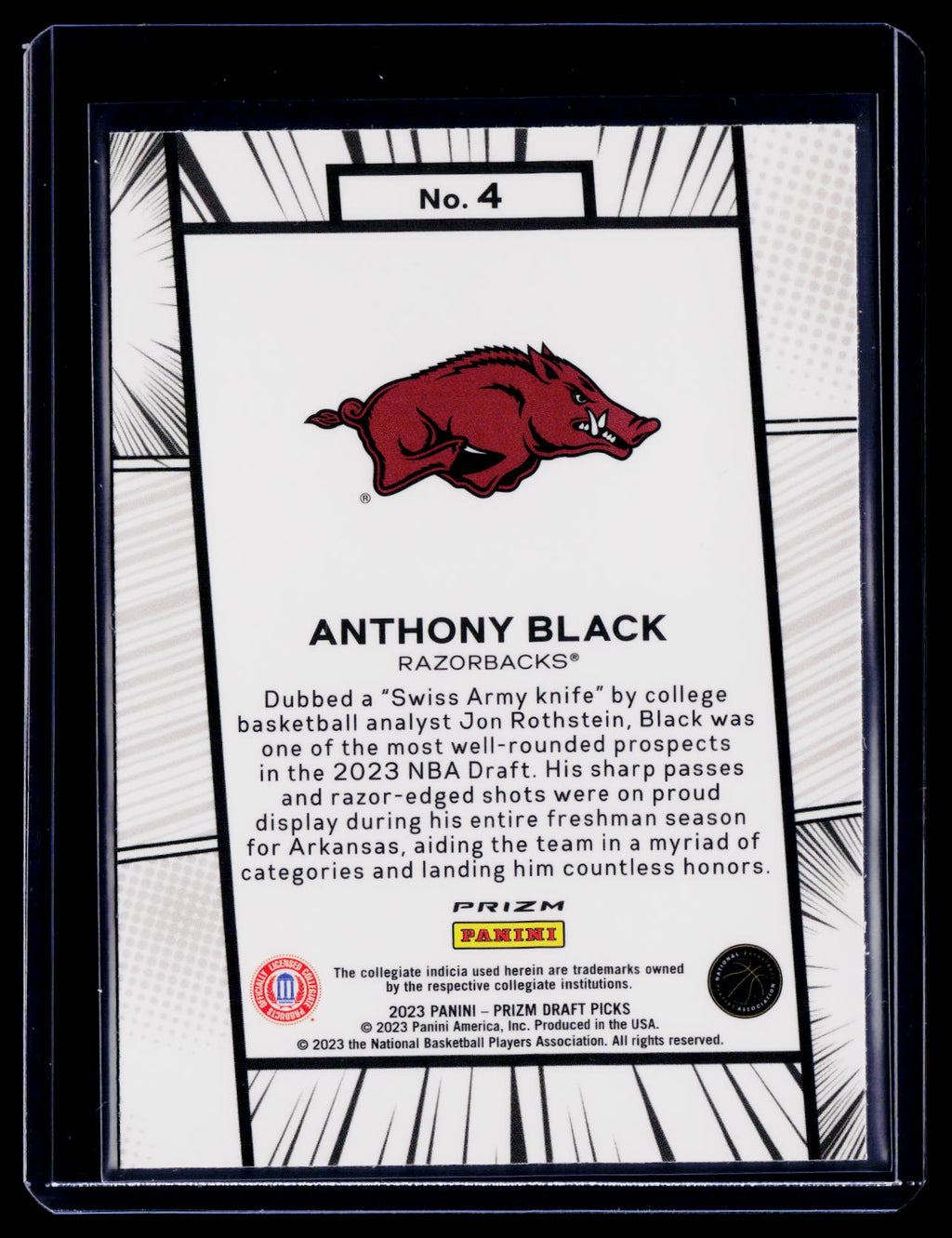 2023 Prizm Draft Picks Anthony Black Rookie Manga RC