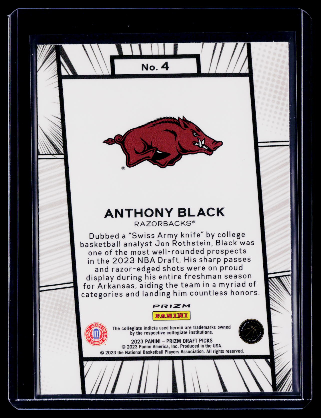 2023 Prizm Draft Picks Anthony Black Rookie Manga RC
