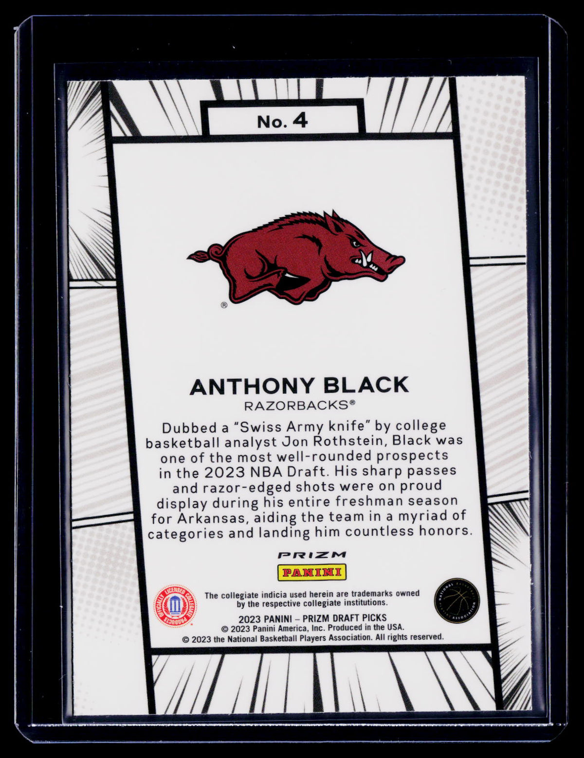 2023 Prizm Draft Picks Anthony Black Rookie Manga RC