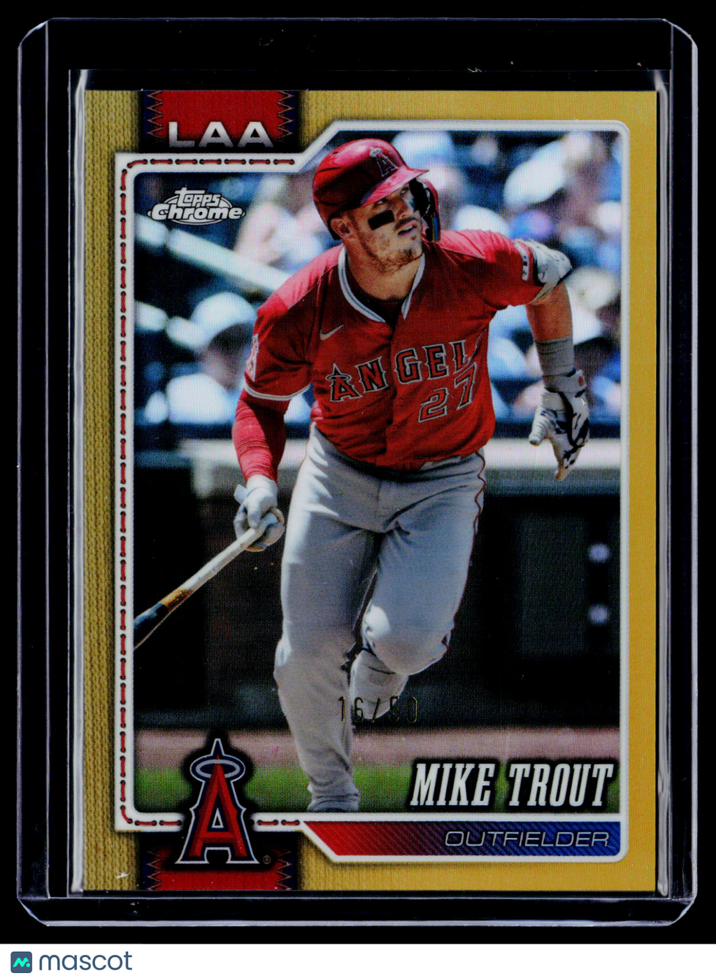 2026 Topps Chrome Mike Trout Gold Refractor 16/50