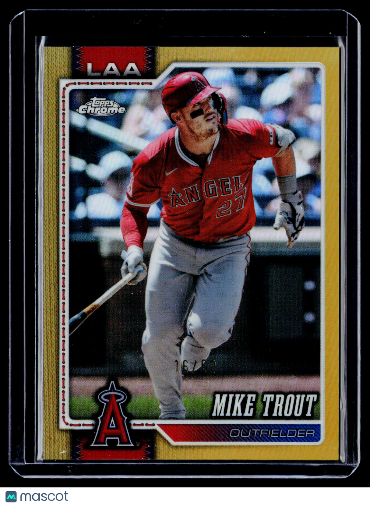 2026 Topps Chrome Mike Trout Gold Refractor 16/50