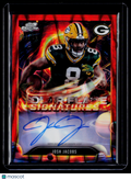 2025 Topps Chrome Cosmic Josh Jacobs Orange Solar Flare Auto 4/25