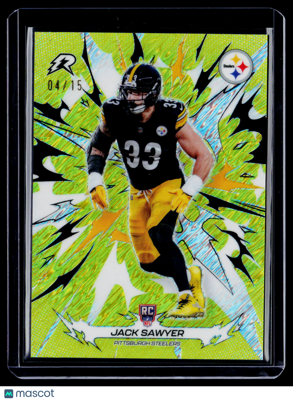 2025 Topps Resurgence Jack Sawyer Rookie Lime Green Power Surge 4/15 RC