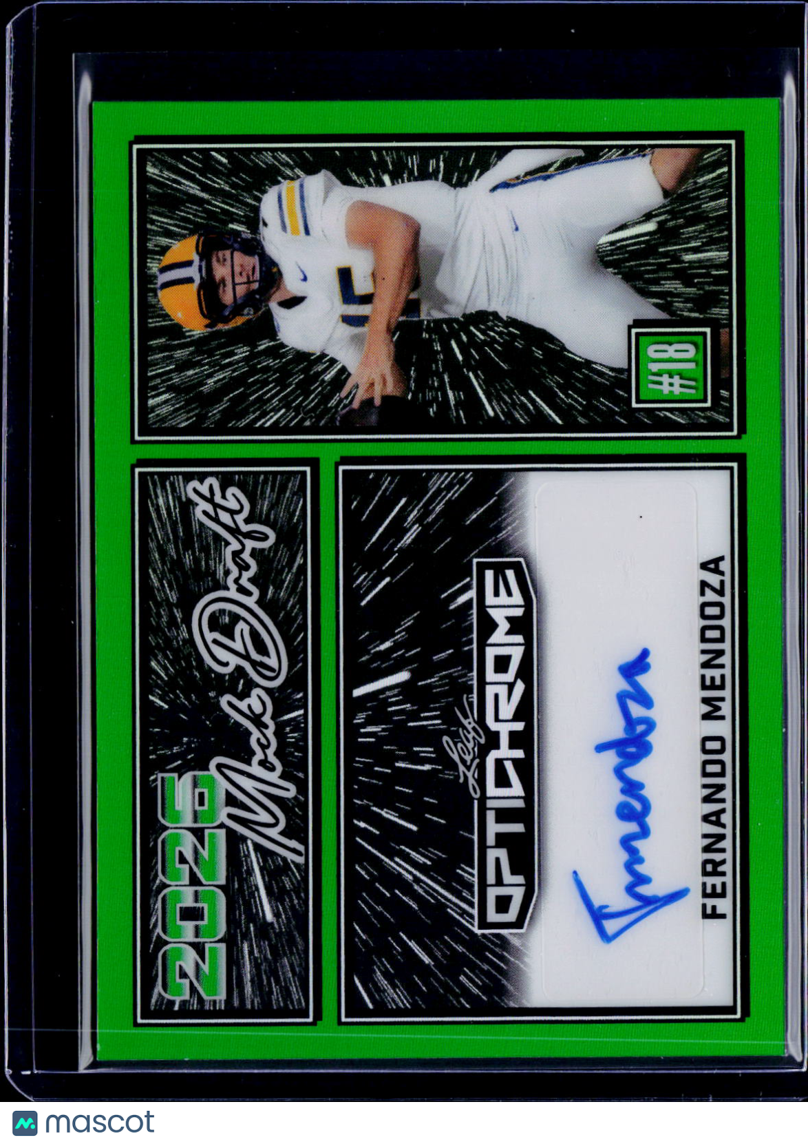 2025 Leaf Optichrome Fernando Mendoza 2026 Mock Draft Auto 2/6
