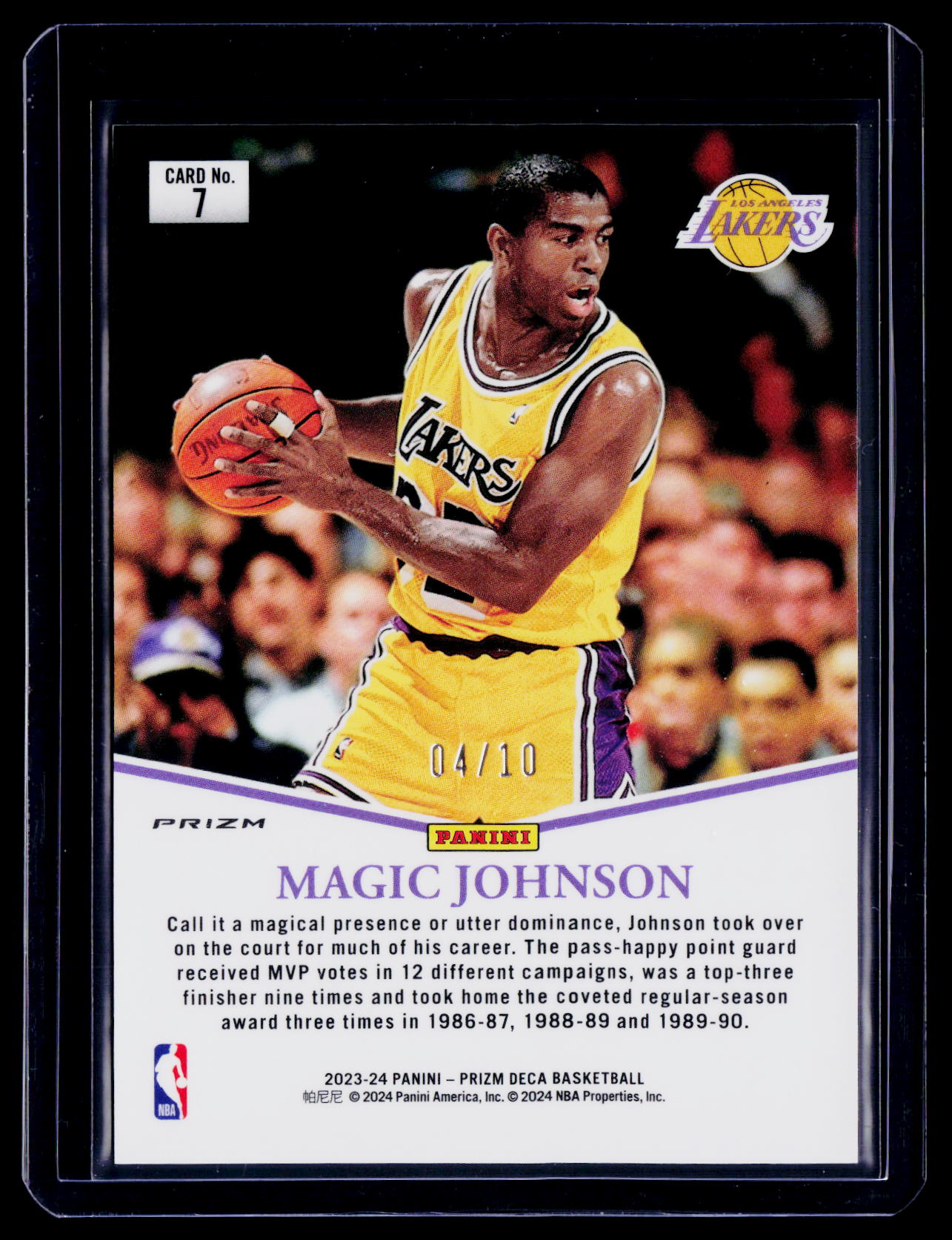 2023-24 Prizm Deca Magic Johnson Gold Prizm 4/10