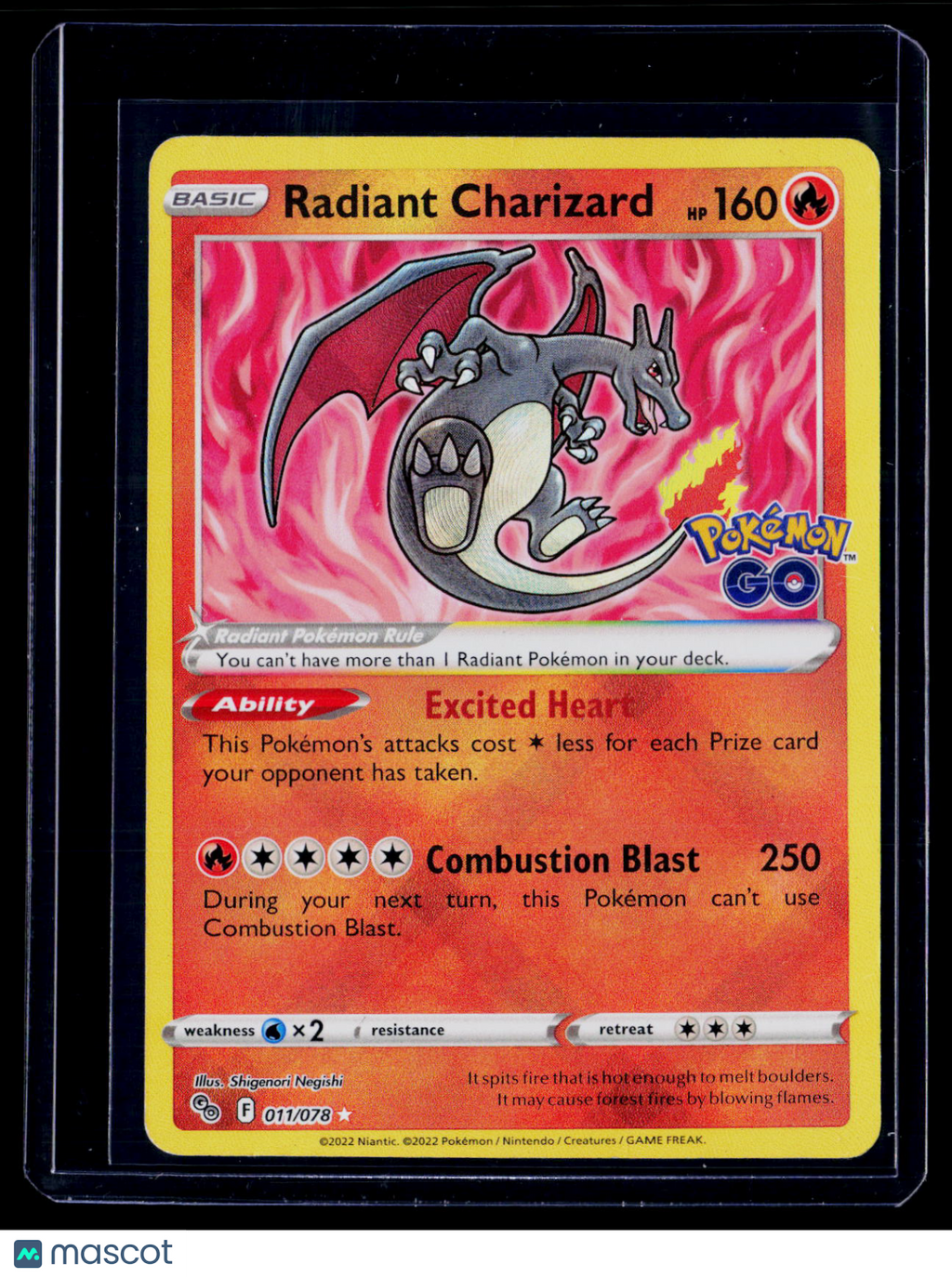 Pokemon Radiant Charizard 011 078