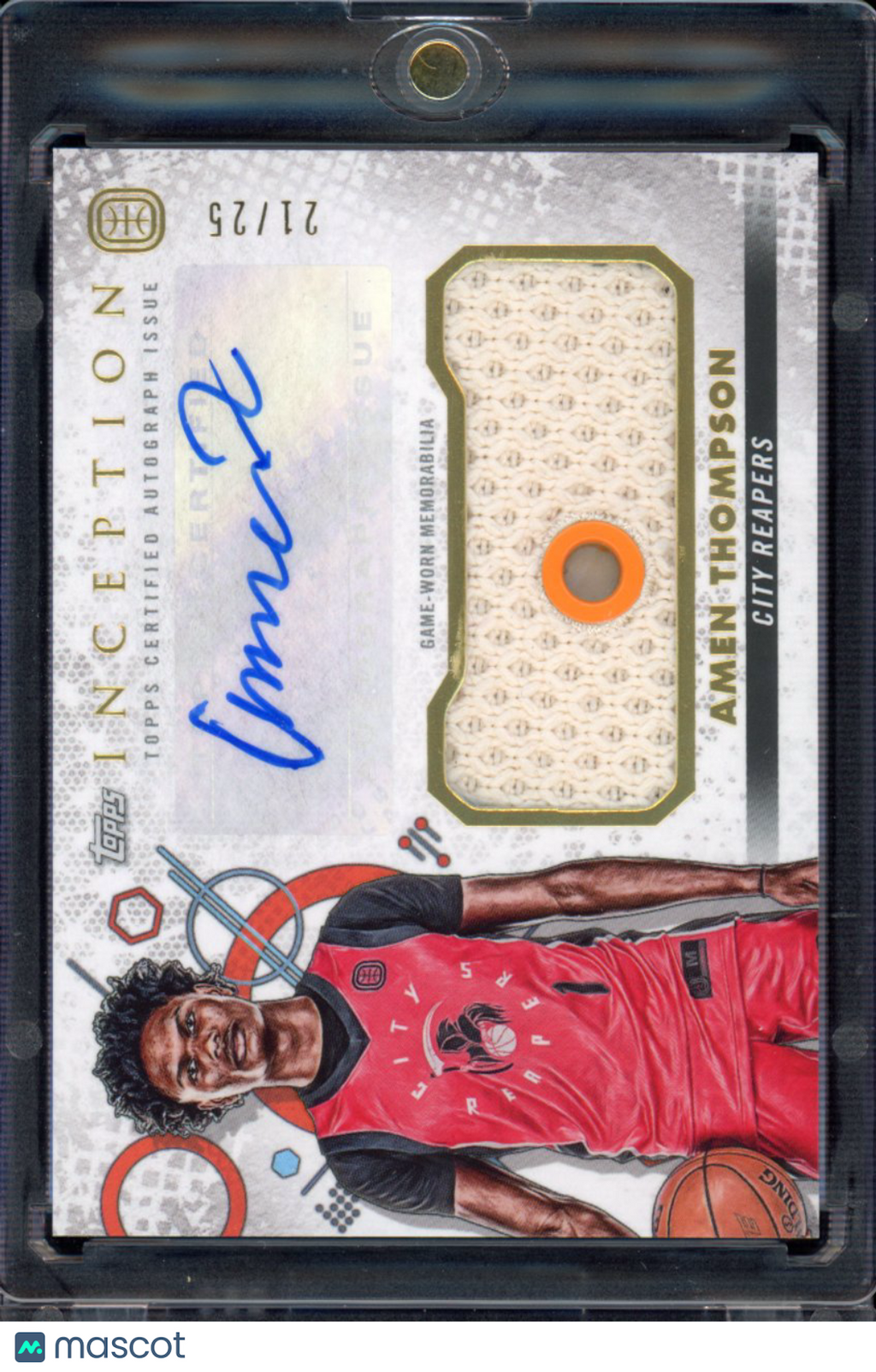 2022 Overtime Elite Inception Amen Thompson Rookie Patch Auto RPA 21/25 RC