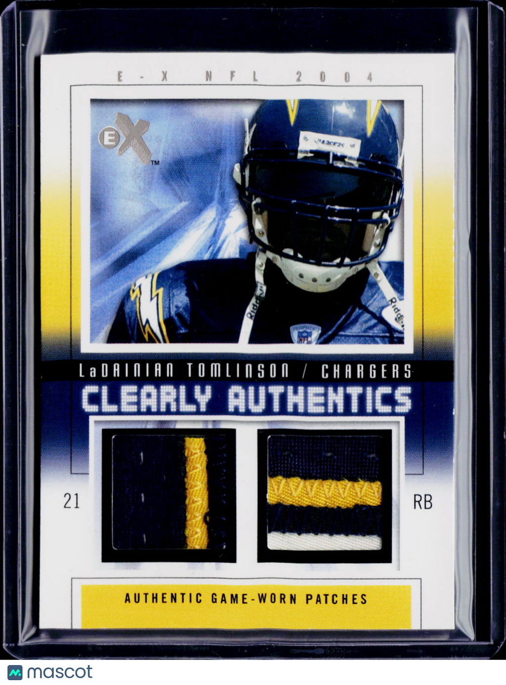 2004 Fleer E-X LaDainian Tomlinson Clearly Authentics Patch