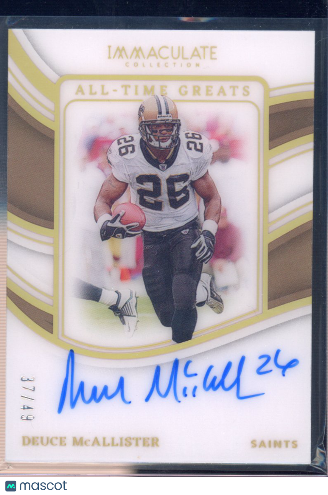2023 Immaculate Deuce McAllister All-Time Greats Signatures 37/49