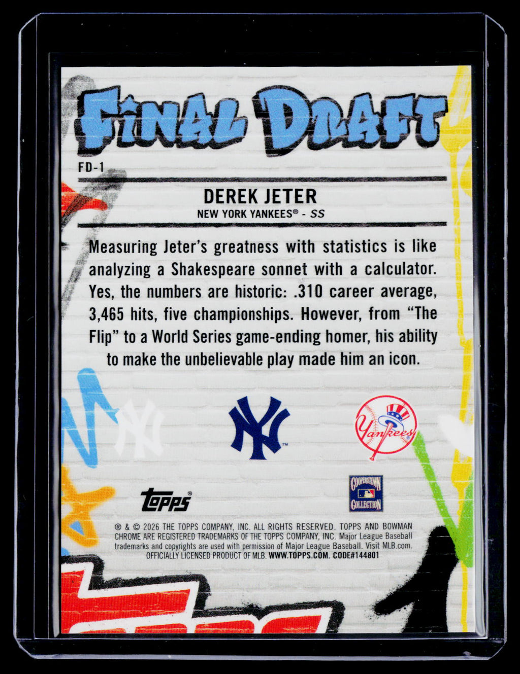 2026 Bowman Derek Jeter Final Draft SSP