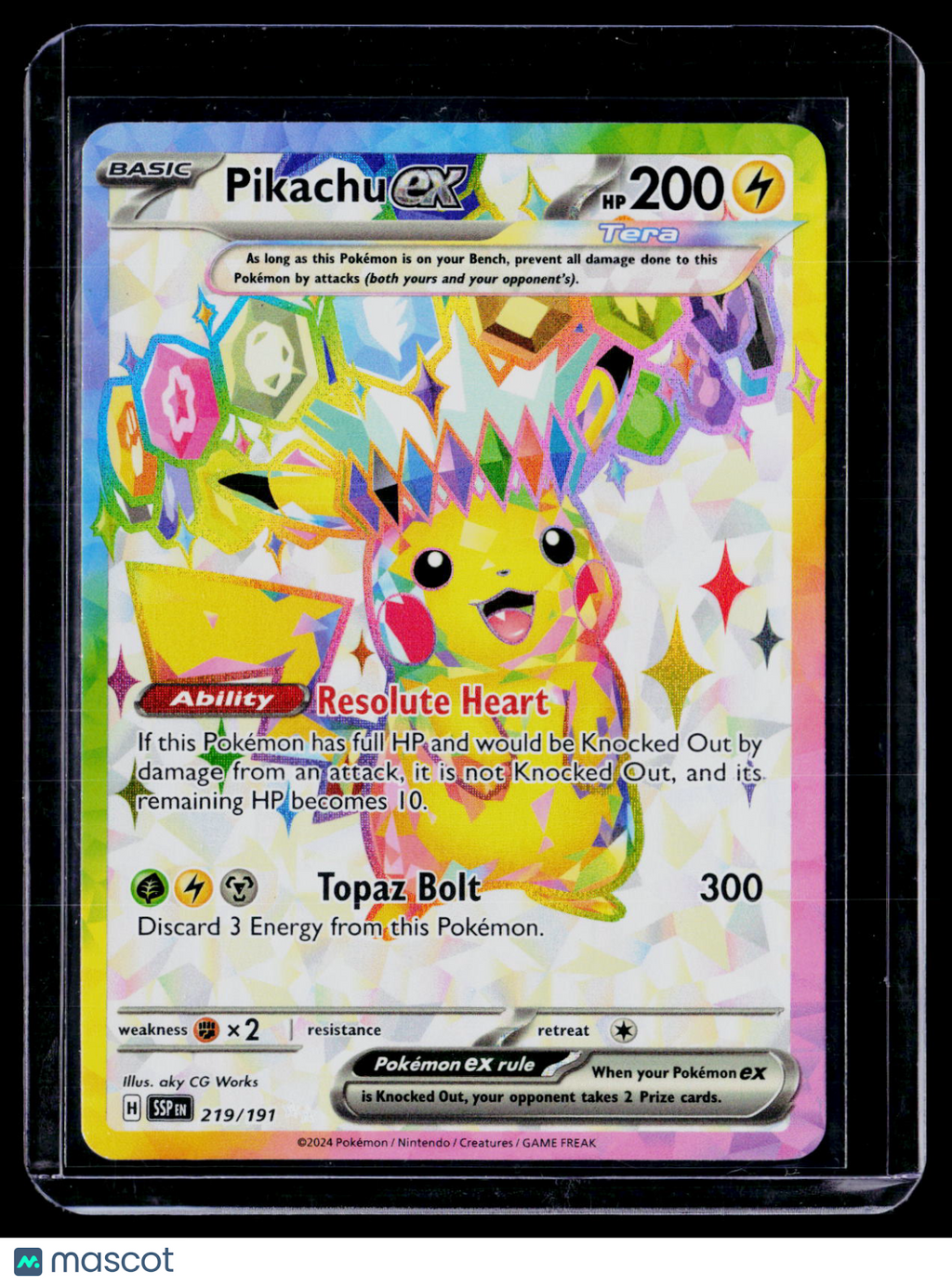 Pokemon Pikachu ex 219 191