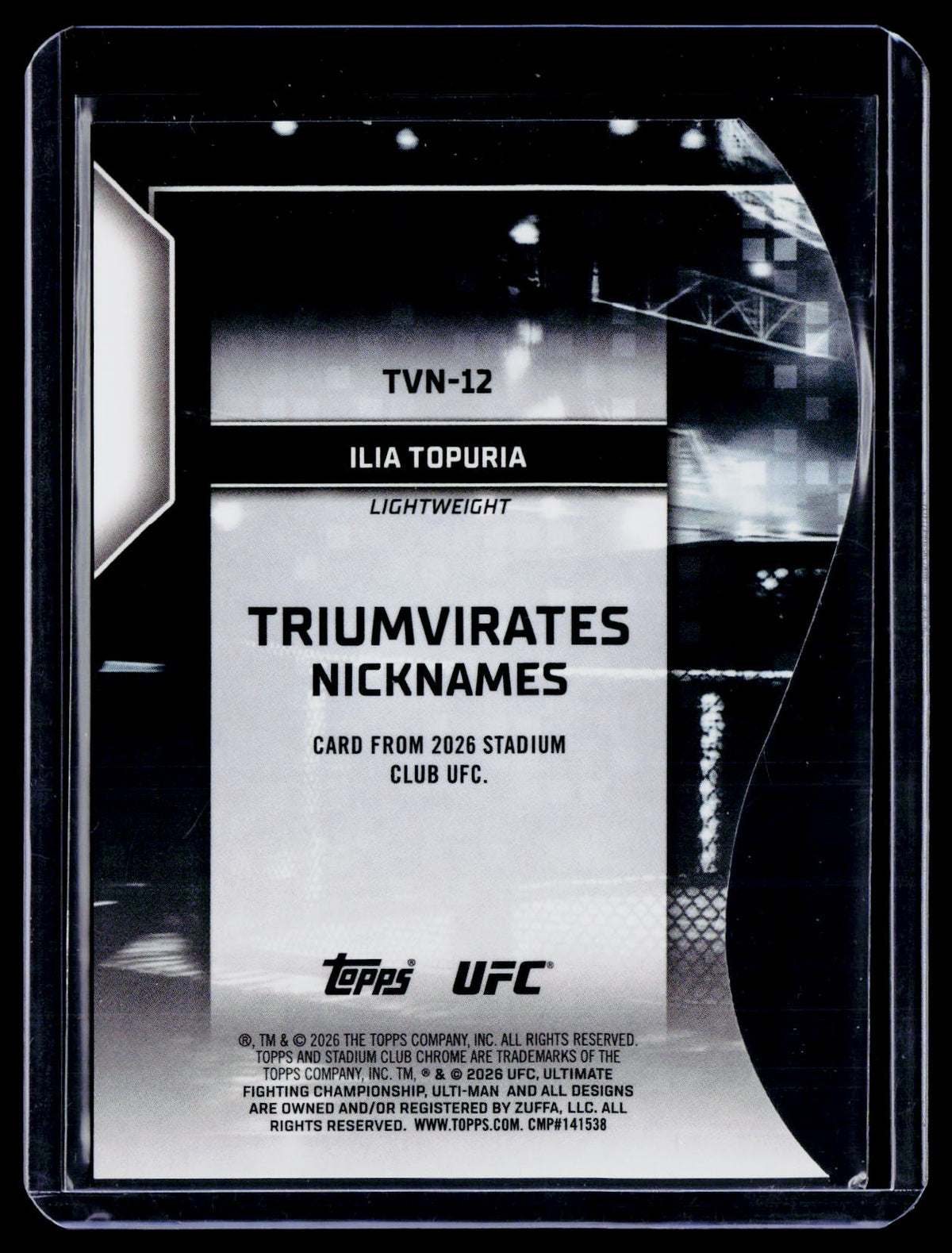 2026 Stadium Club Chrome Ilia Topuria Triumvirates Nicknames