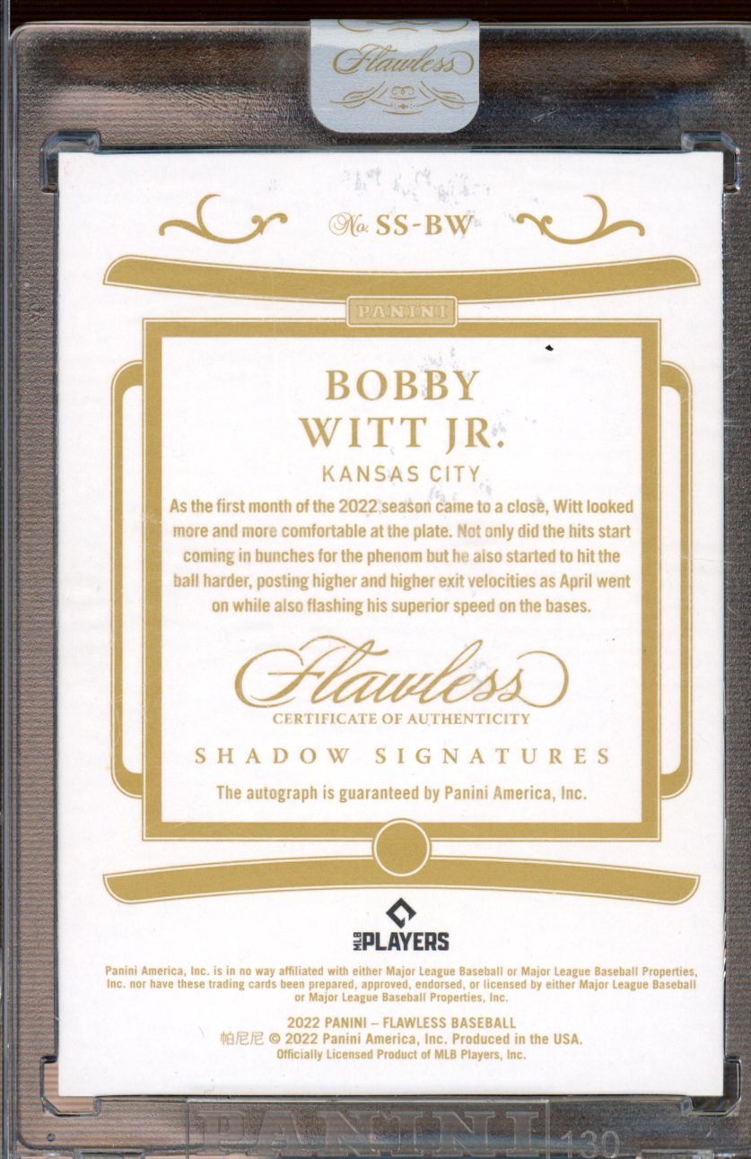 2022 Flawless Bobby Witt Jr. Shadow Signatures Auto 18/25