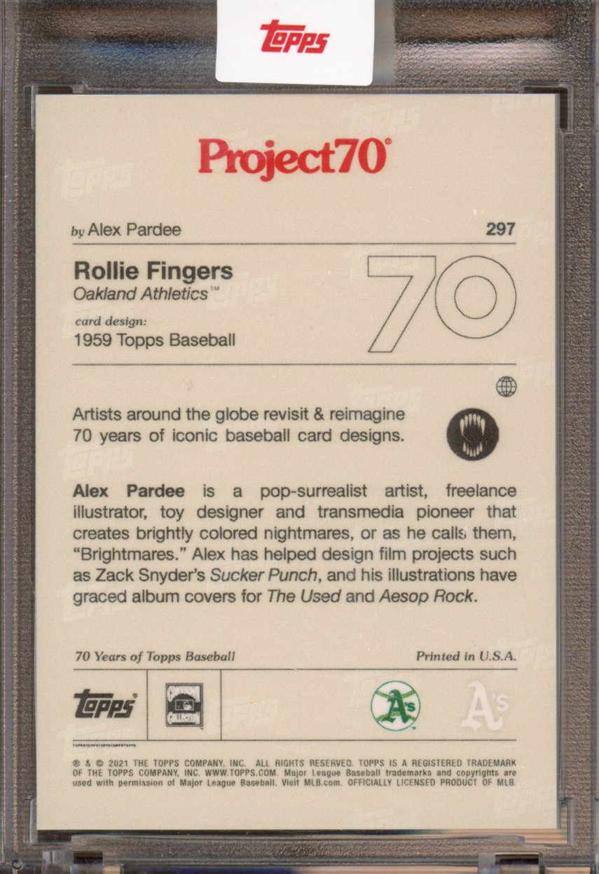 2021 Topps Project 70 Rollie Fingers Alex Pardee 297