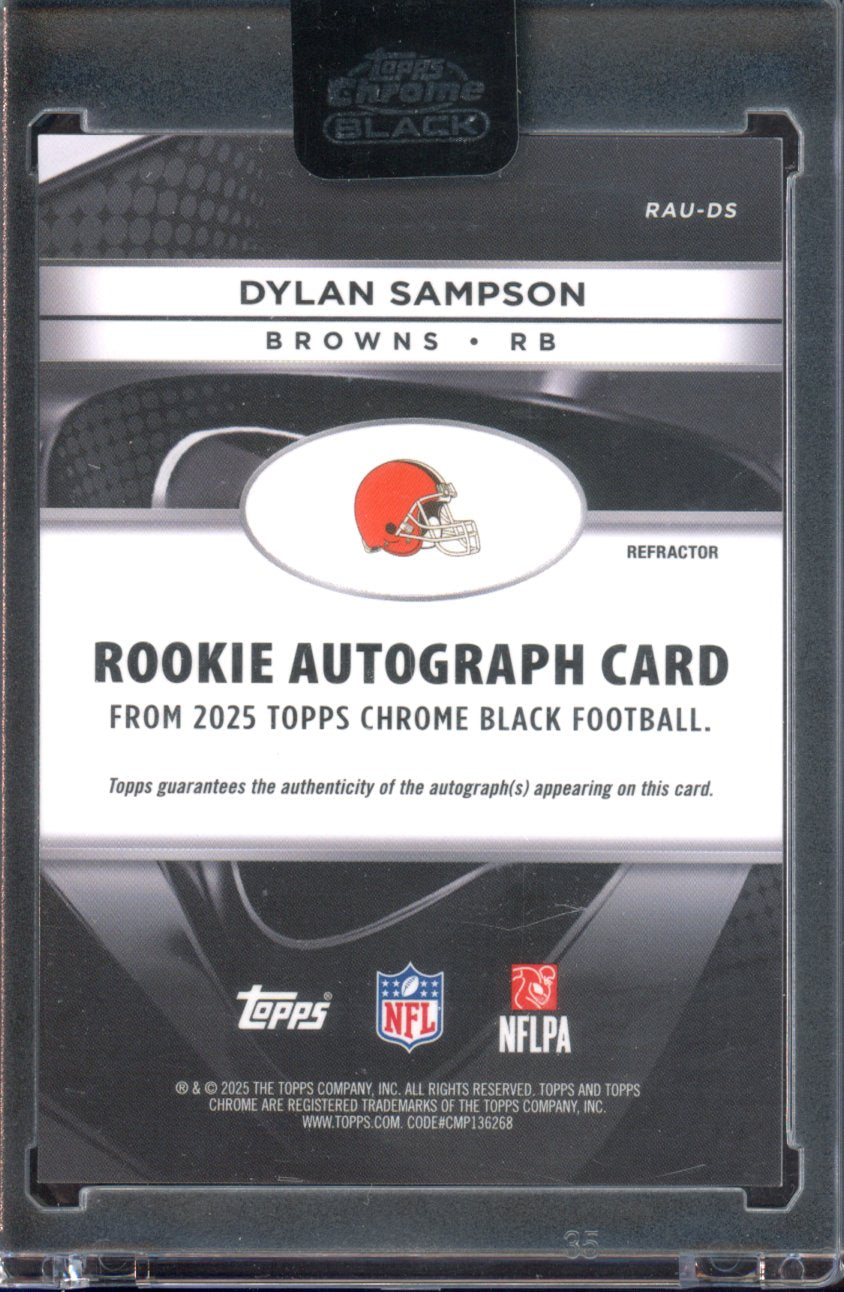 2025 Topps Chrome Black Dylan Sampson Rookie Auto 159/299 RC