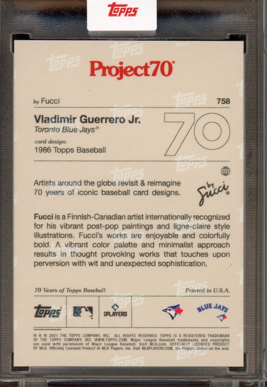 2021 Topps Project 70 Vladimir Guerrero Jr. Fucci 758