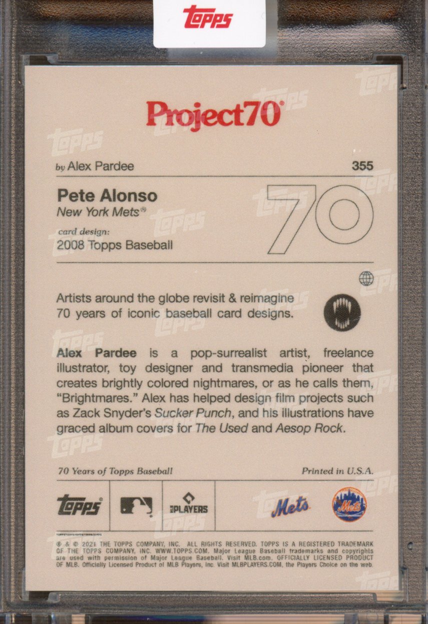 2021 Topps Project 70 Pete Alonso Alex Pardee 355
