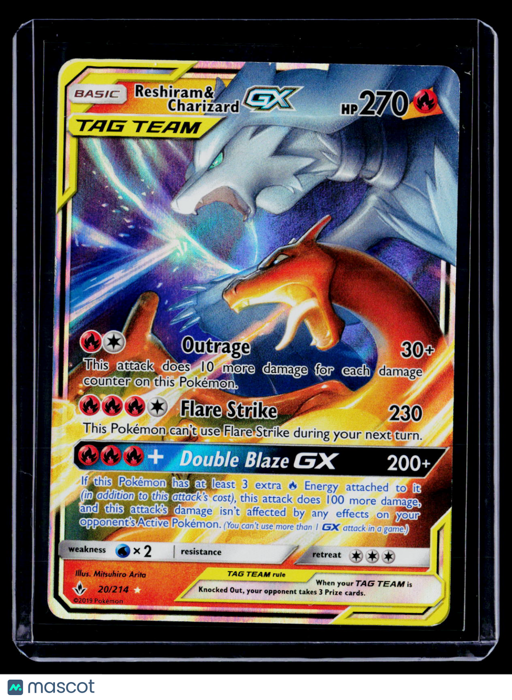 Pokemon Reshiram & Charizard GX 20 214