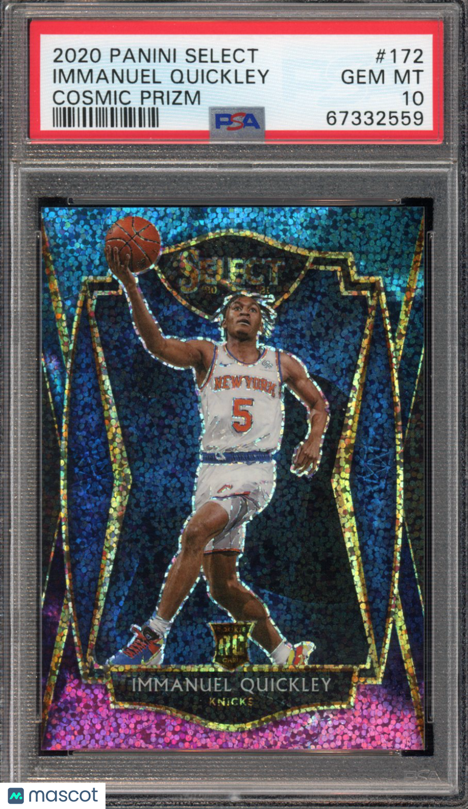 2020 Select Immanuel Quickley Rookie Cosmic Premier Level PSA 10 RC