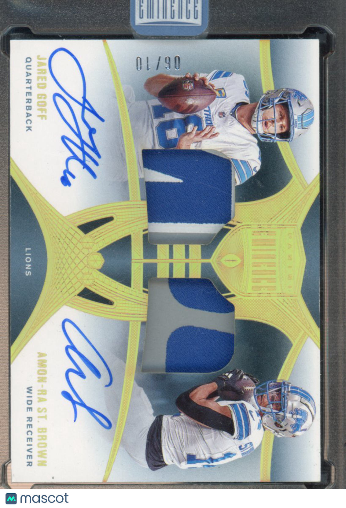 2024 Panini Eminence Jared Goff / Amon-Ra St. Brown Dual Patch Auto 6/10