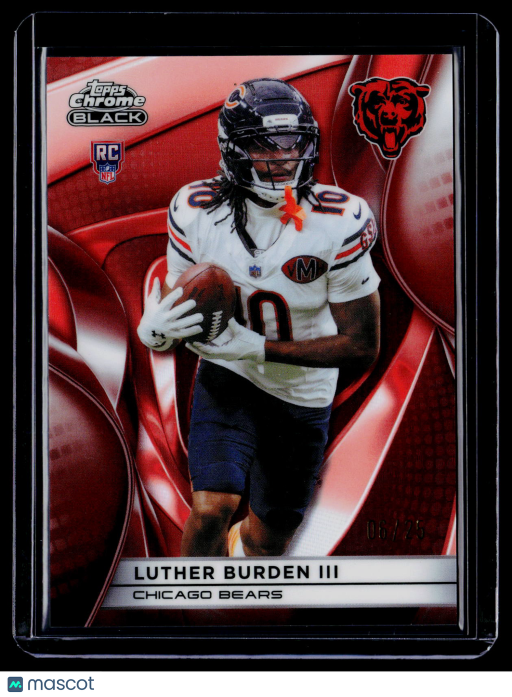 2025 Topps Chrome Black Luther Burden III Rookie Orange 6/25 RC
