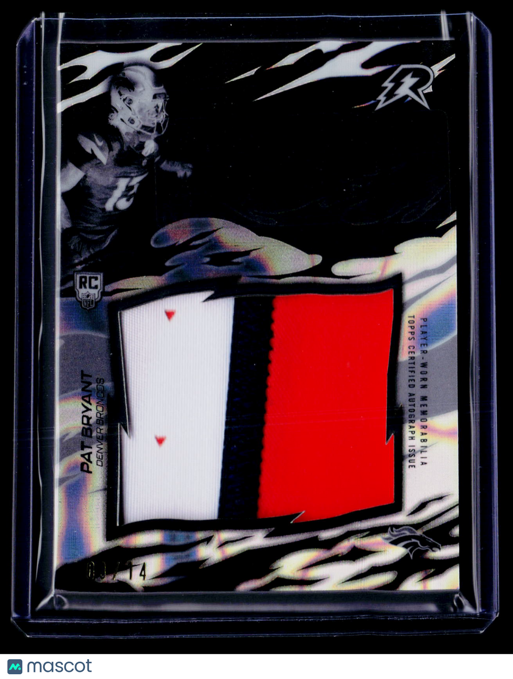 2025 Topps Resurgence Pat Bryant Black White Rookie Patch Auto RPA 9/14 RC