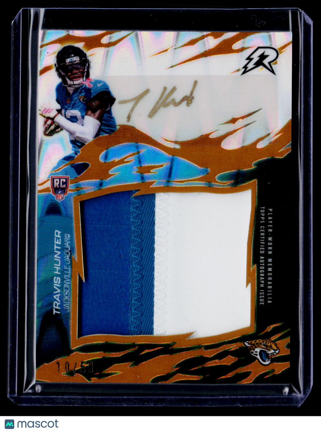 2025 Topps Resurgence Travis Hunter Gold Rookie Patch Auto RPA 10/50 RC