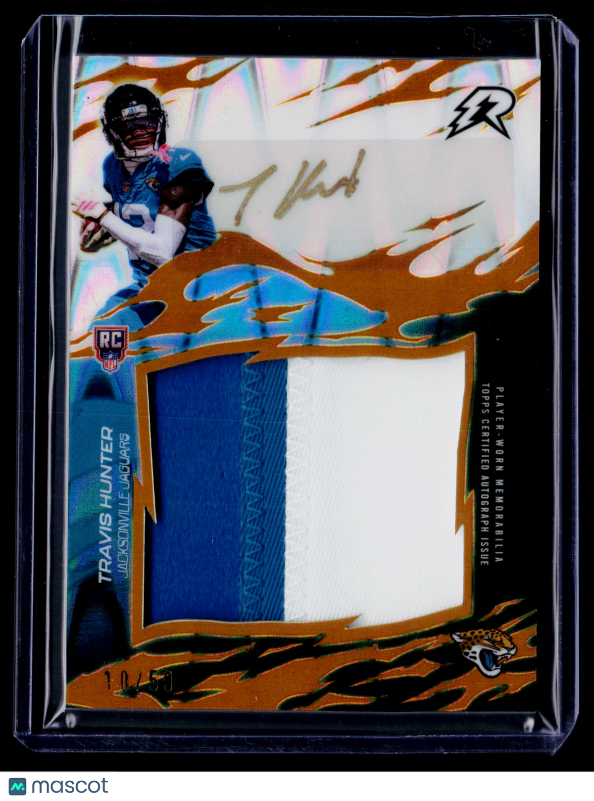 2025 Topps Resurgence Travis Hunter Gold Rookie Patch Auto RPA 10/50 RC