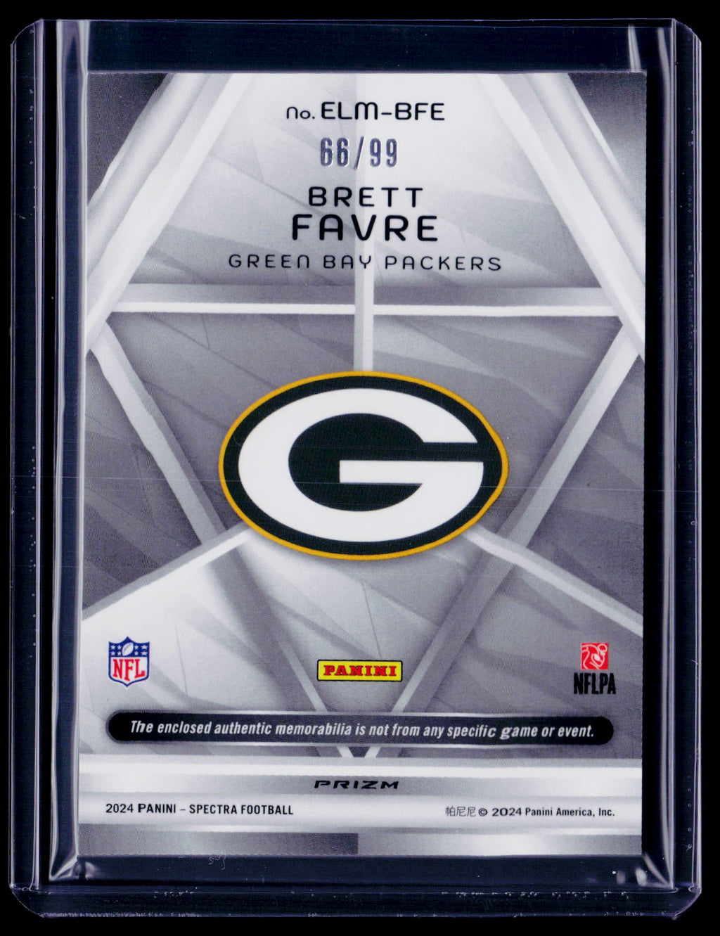 2024 Spectra Brett Favre Epic Legends Patch 66/99