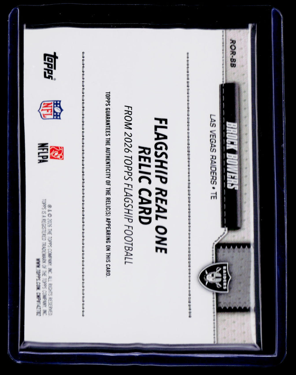 2026 Topps Flagship Brock Bowers Patch