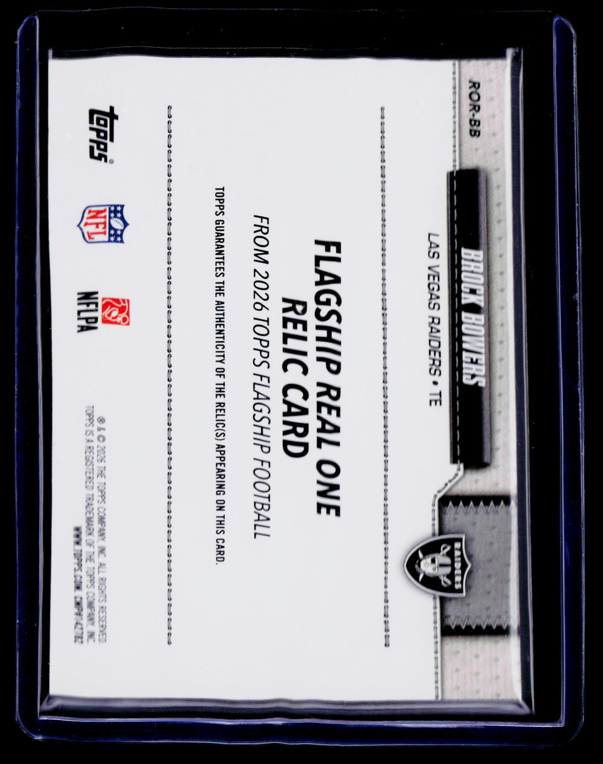 2026 Topps Flagship Brock Bowers Patch