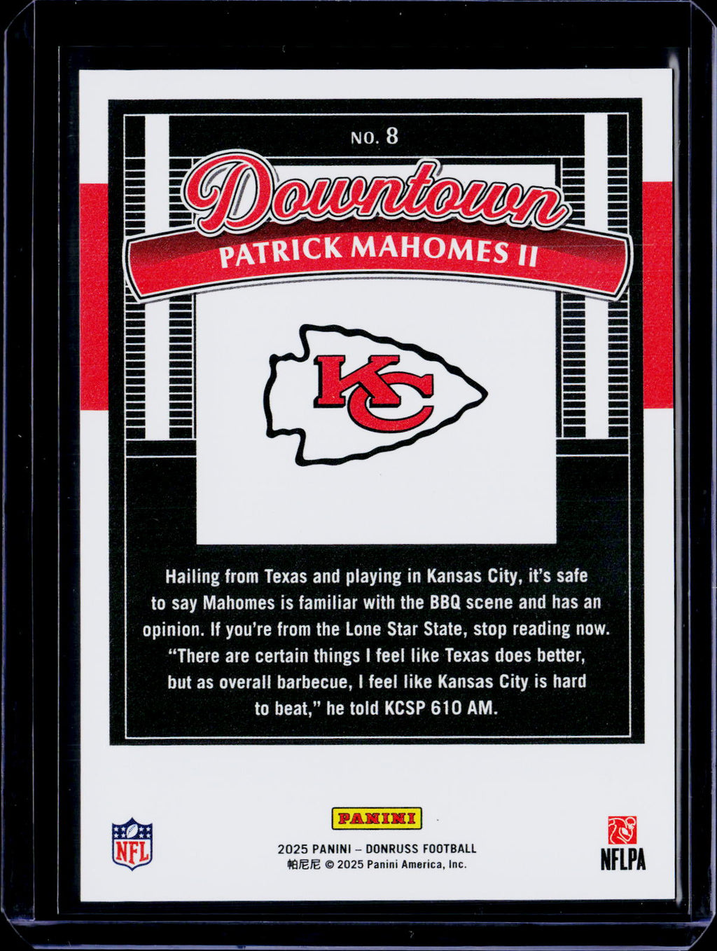 2025 Donruss Patrick Mahomes II Downtown