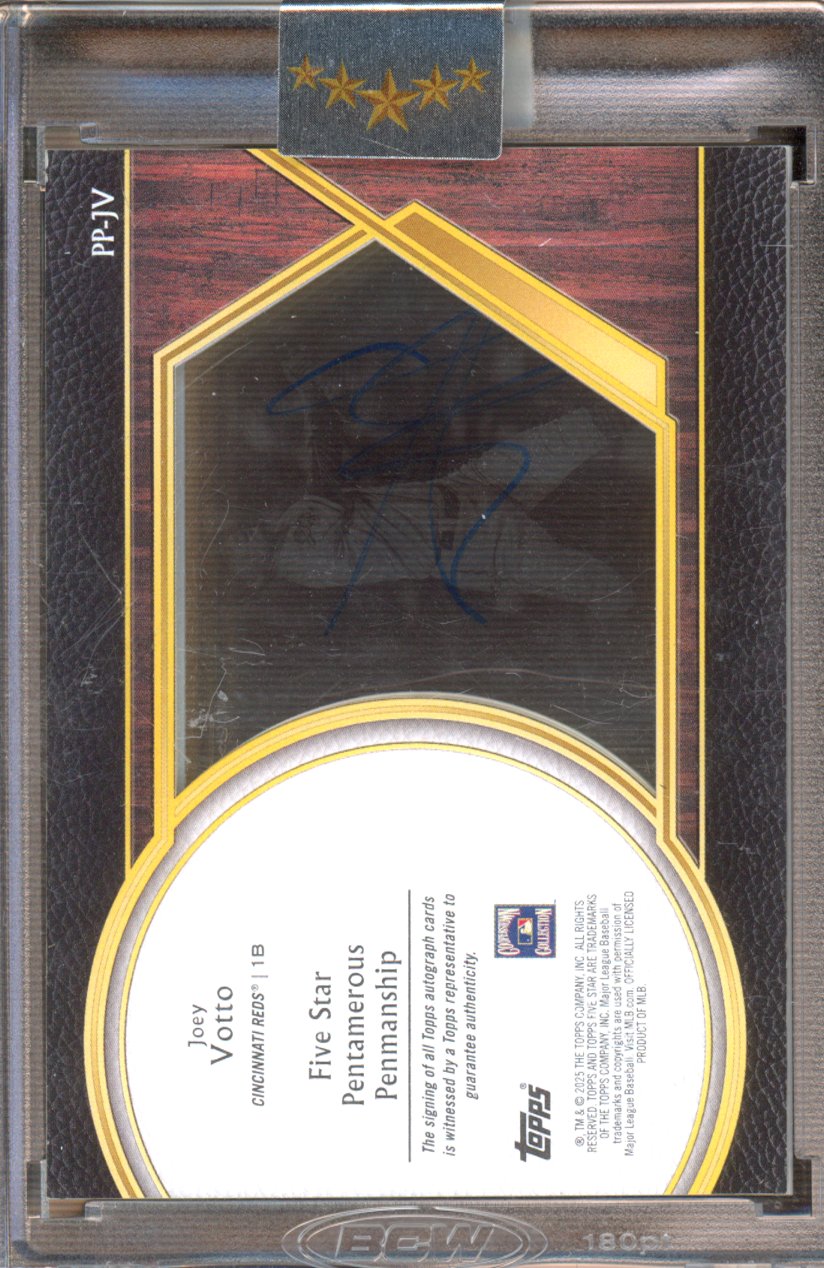2025 Topps Five Star Joey Votto Pentamerous Penmanship Auto 5/15