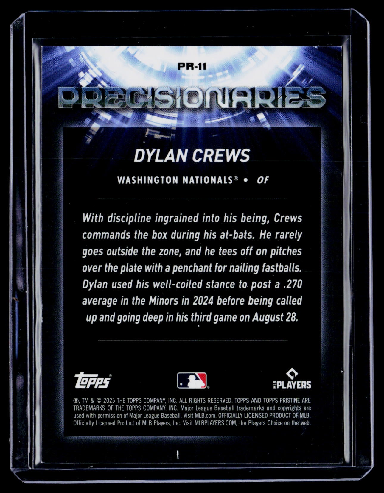 2025 Topps Pristine Dylan Crews Rookie Orange Precisionaries 25/25 RC