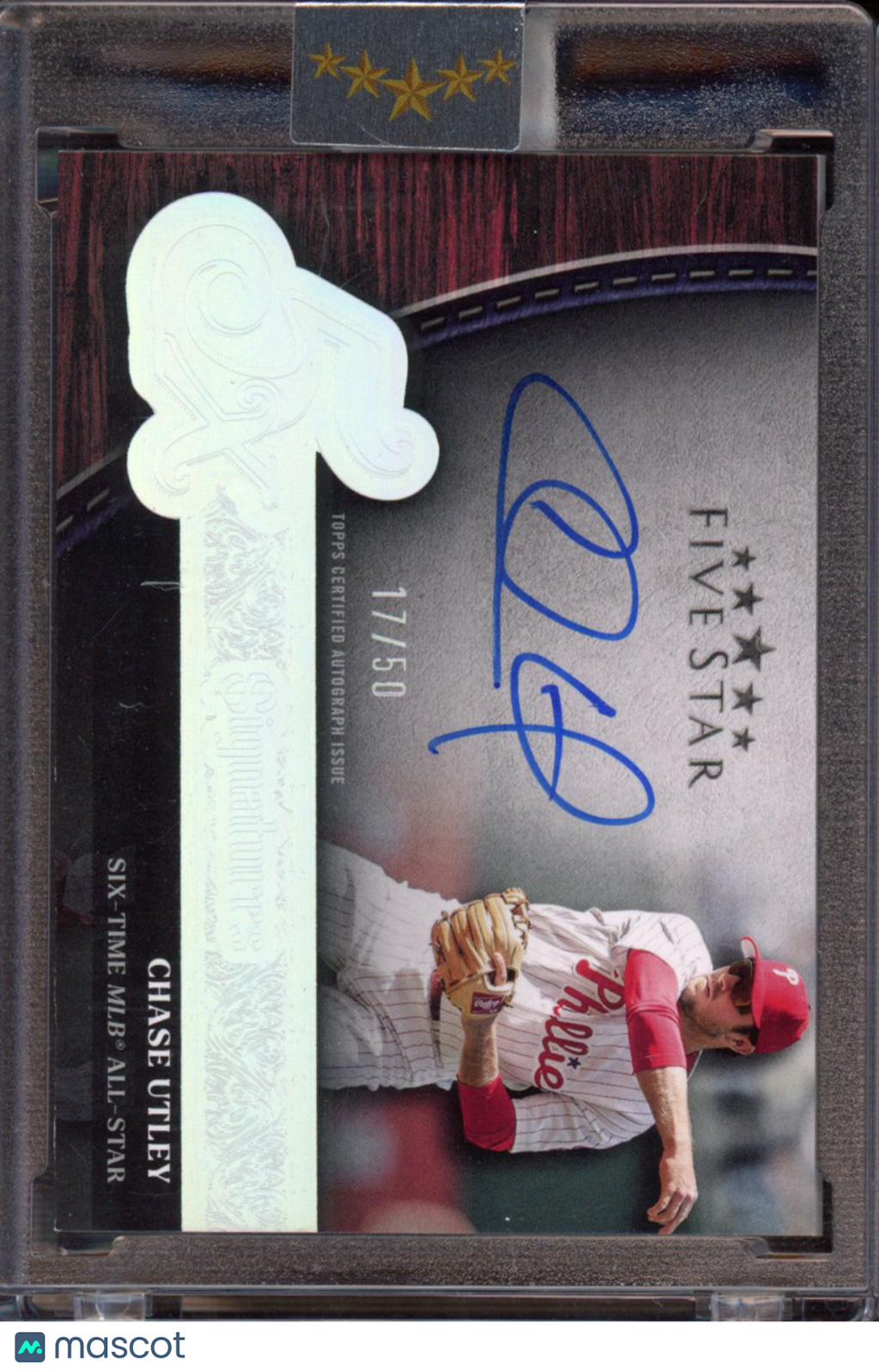 2025 Topps Five Star Chase Utley Auto 17/50
