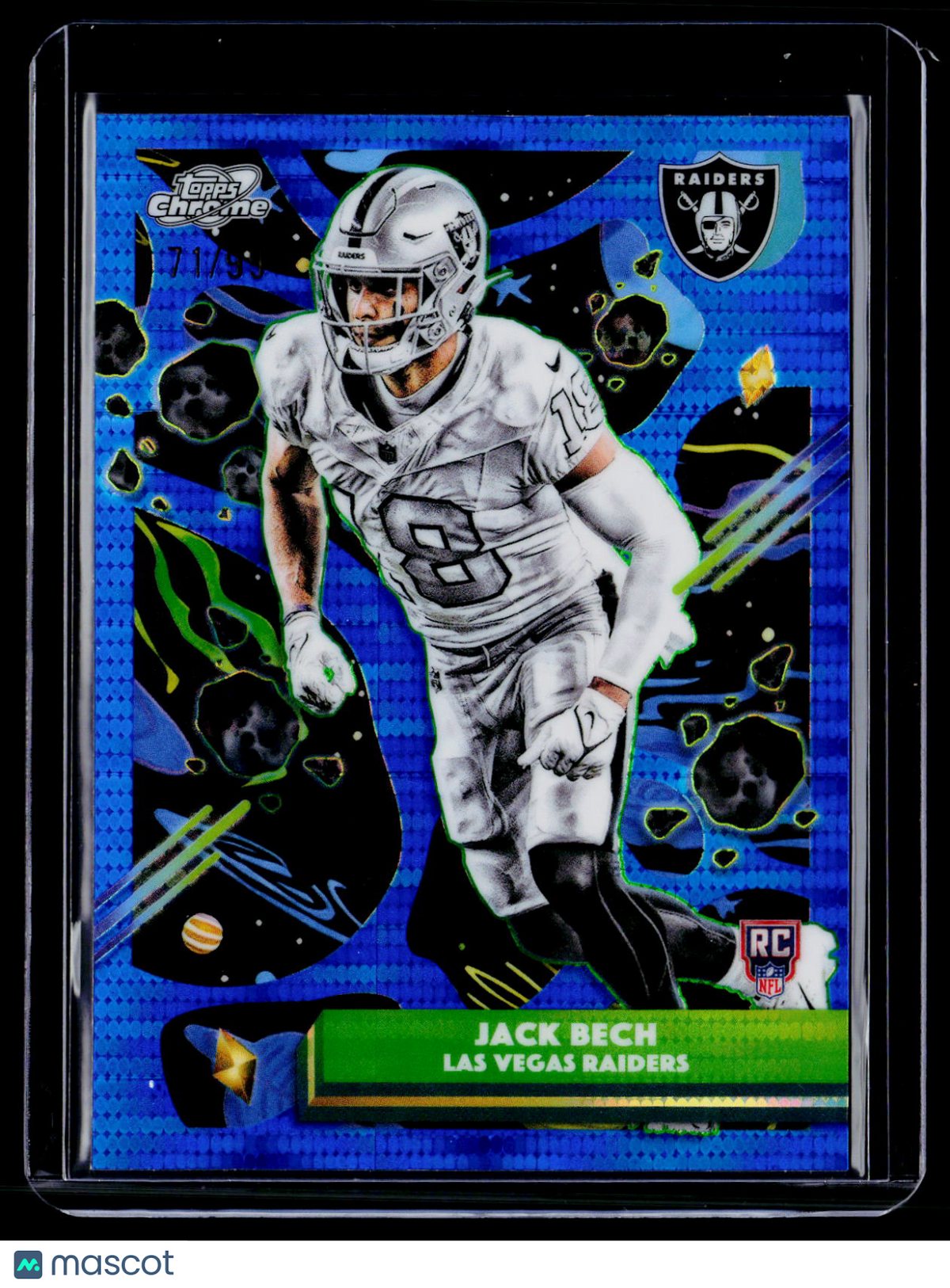 2025 Topps Chrome Cosmic Jack Bech Rookie Blue Moon 71/99 RC