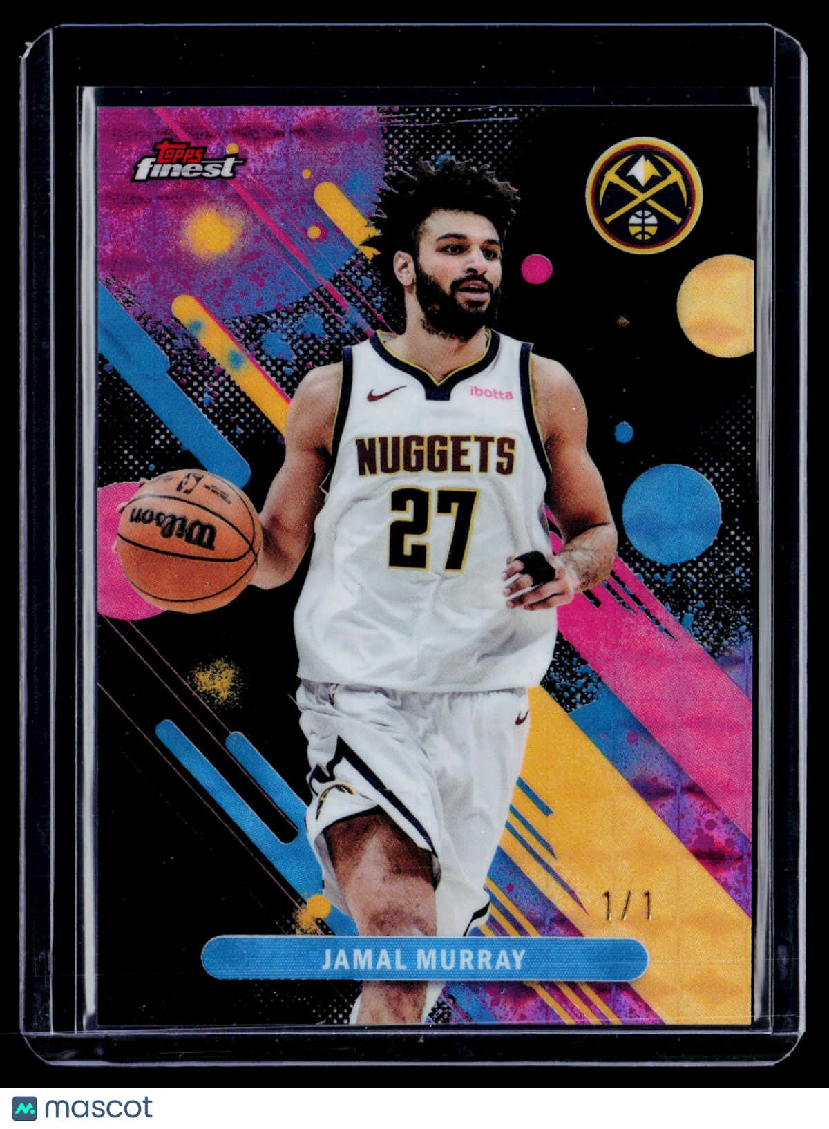 2025 Topps Finest Jamal Murray Black Geometric Common 1/1