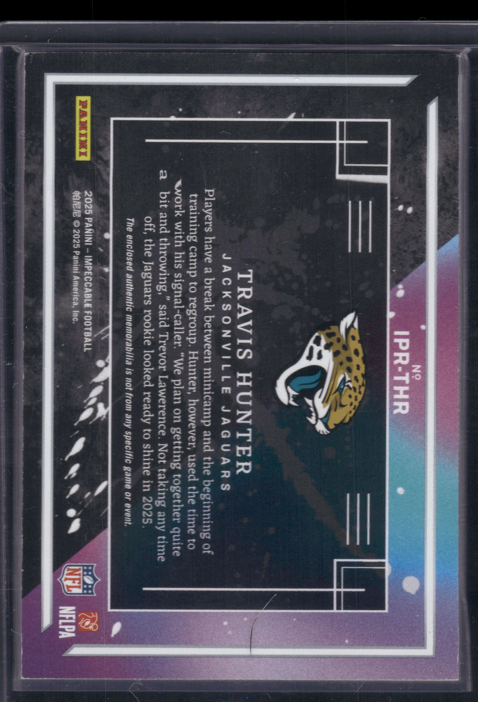 2024 Impeccable Travis Hunter Impatchable Patch 19/49 RC