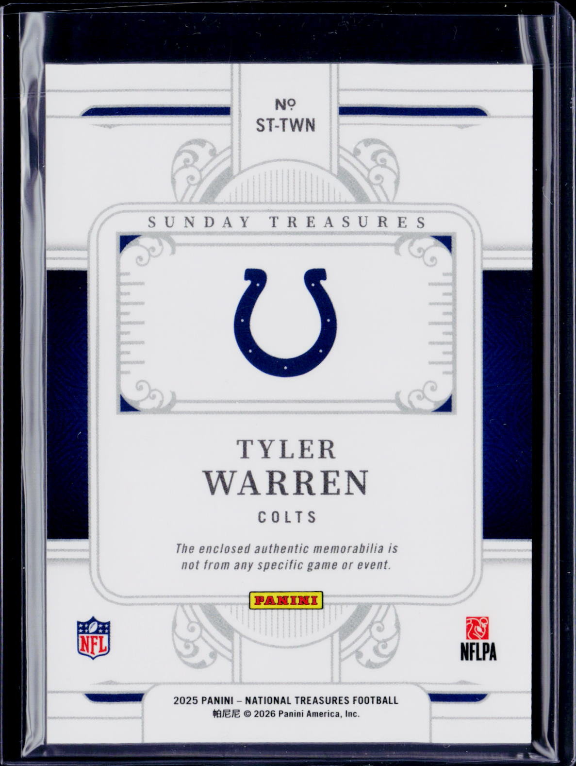 2025 National Treasure Tyler Warren Sunday Treasures 53/99 RC