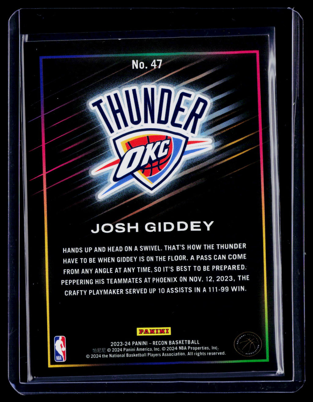 2023-24 Recon Josh Giddey 6/12