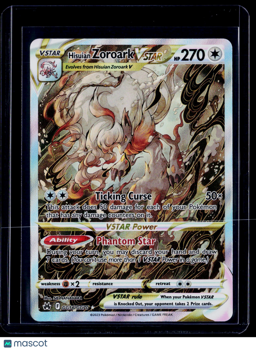 Pokemon Hisuian Zoroark V Star GG56 GG70