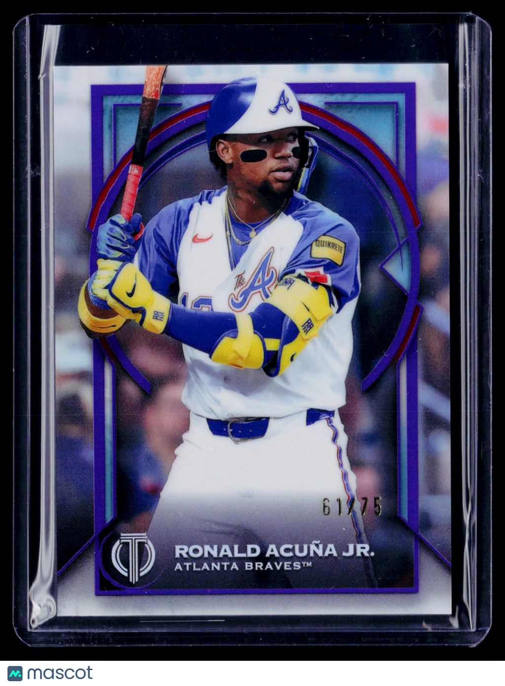 2026 Topps Tribute Ronald Acuna Jr. Purple Refractor 61/75