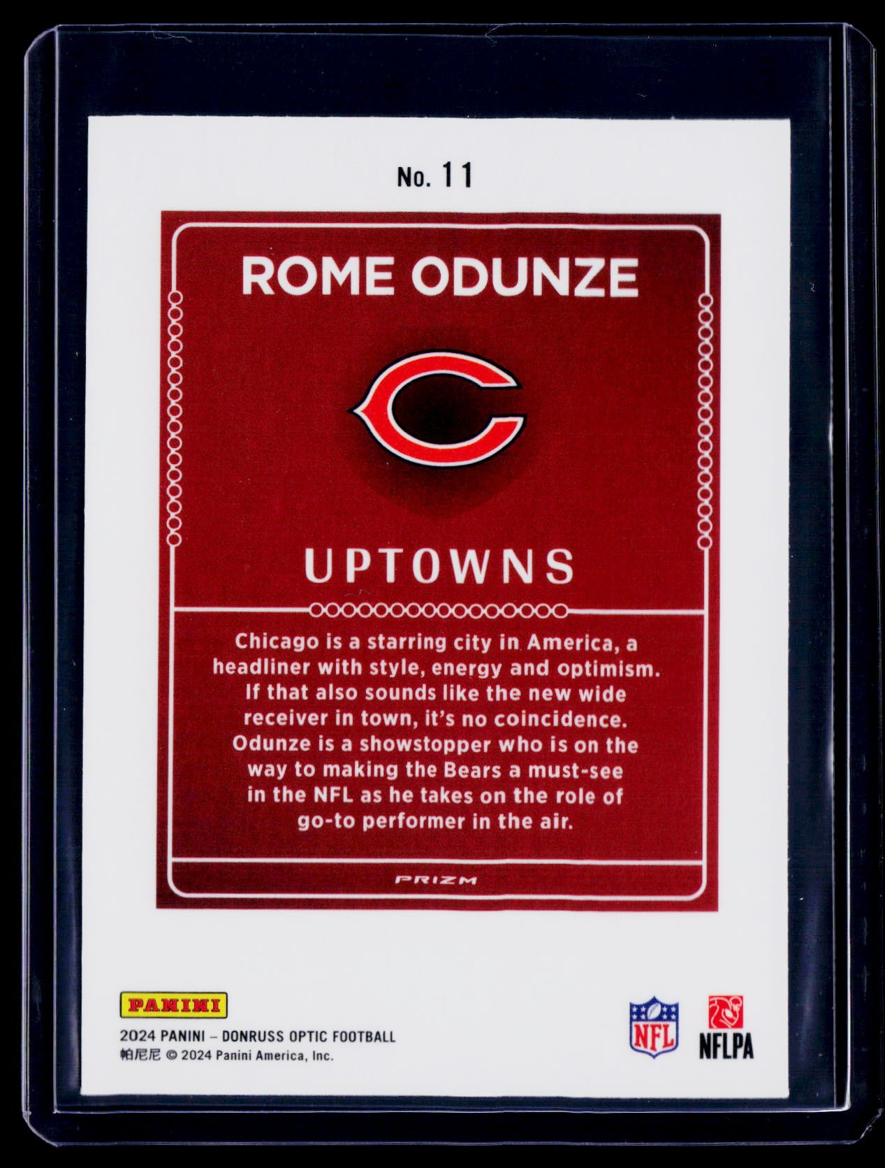 2024 Donruss Optic Rome Odunze Rookie Uptown RC